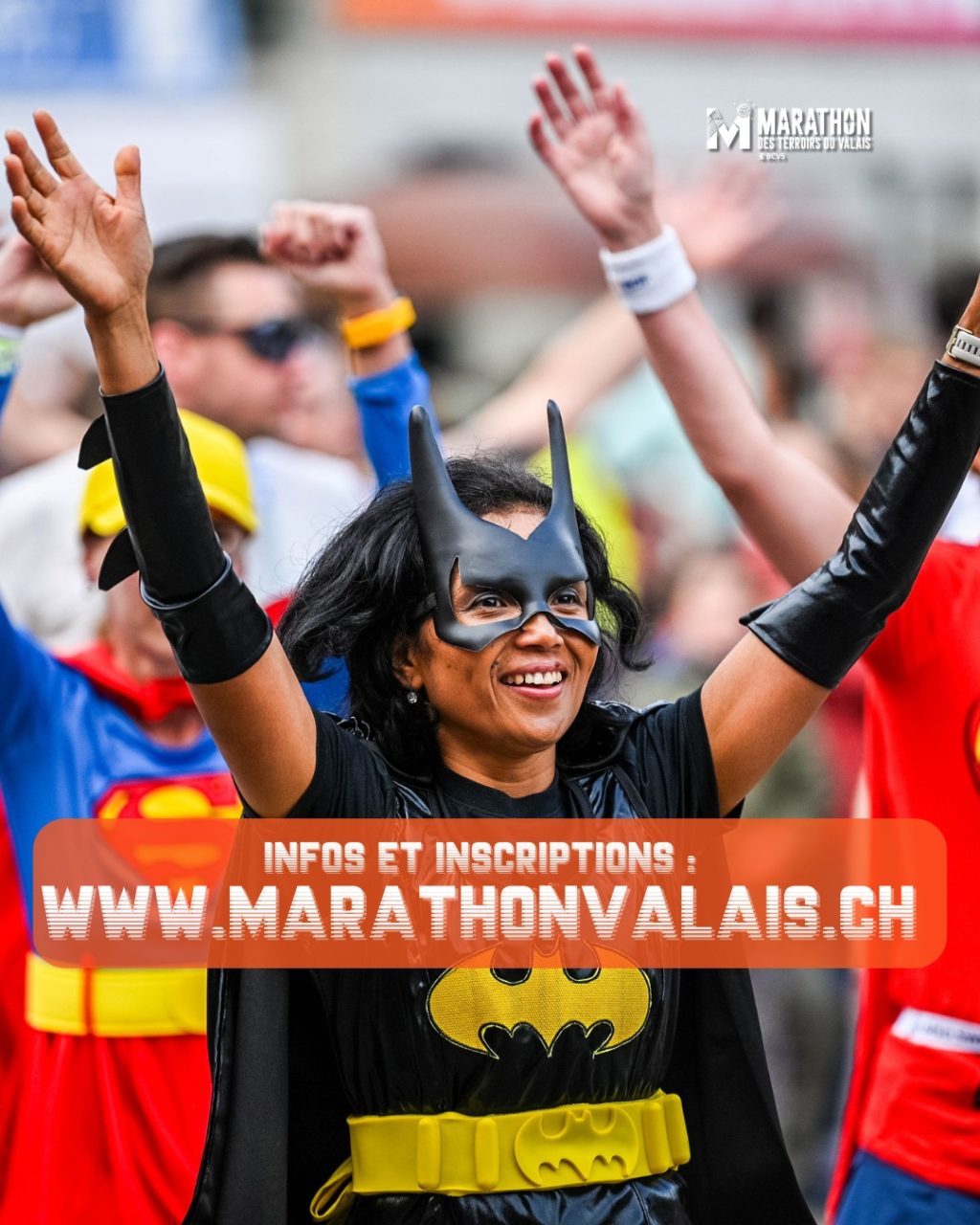 Est-ce que tu as déjà vu un marathon avec une section déjantée, des ravitos festifs et une ambiance aux allures de foire du Valais ? 😜
Le Marathon des terroirs du Valais BCVS, c’est bien plus qu’une course… c’est une expérience unique ! 🎭🍷

En 2026, on fête la 5ᵉ édition 🎉 — et crois-nous, des surprises encore plus folles t’attendent 🤩 (thème année 80 ça nous inspire!)

Alors ne manque pas la fête et rejoins-nous en mai prochain 🏃‍♀️💨
Mais avant ça… assure-toi de choper ton dossard au meilleur tarif ⏰
👉 Les prix augmentent dans mois d'une semaine !

 #marathonfestif #Valais #marathondesterroirsduvalaisbcvs #marathon #valaisgravedansmoncoeur #MarathondesterroirsduvalaisBCVS #marathon2026 #MTVS #runtastecelebrate